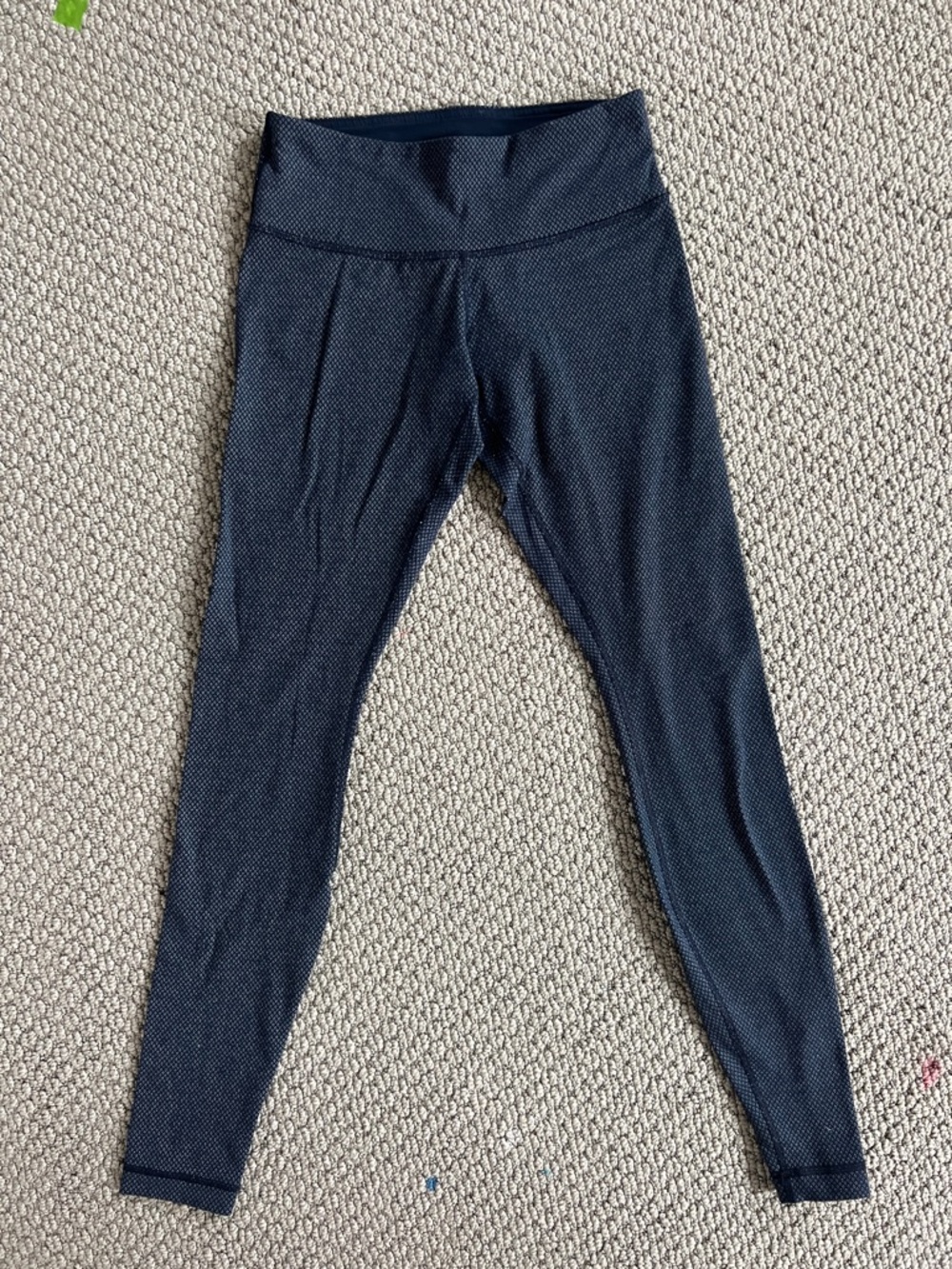 lululemon athletica Navy grey diamond Textured High-Rise Leggings size 4